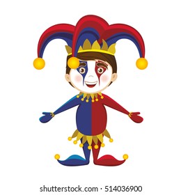 harlequin character icon image 
