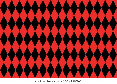 Padrão de verificação de arlequim preto e vermelho