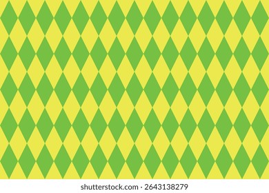 Padrão de verificação de arlequim verde e amarelo