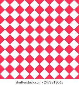 Harlequin checkered seamless pattern. Diagonal lozenge plaid texture. Argyle diamond background. Set rhombus print. Modern geometric backdrop. Vector illustration.