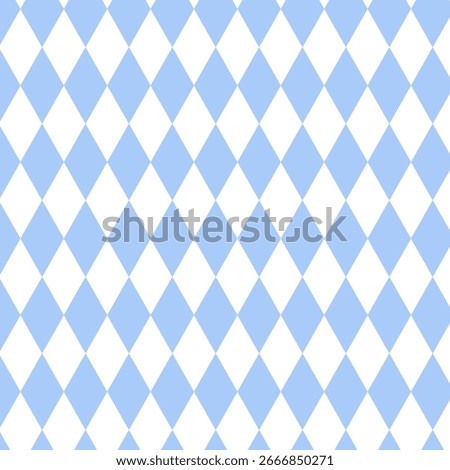 Harlequin or diamond seamless pattern with pastel blue color