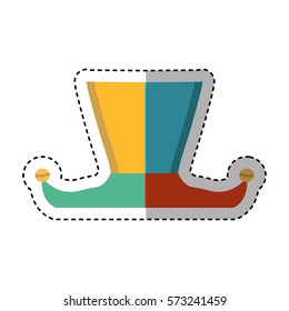 harlequin feet isolated icon vector illustration design