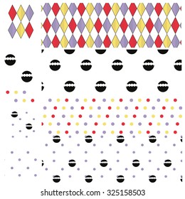 Harlequin and French Macaroons Pattern