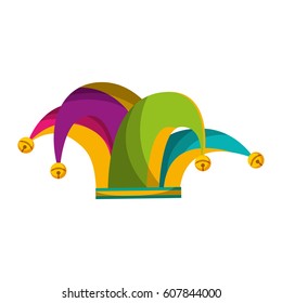 harlequin hat isolated icon vector illustration design