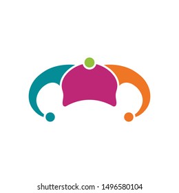 Harlequin hats stock illustration design template