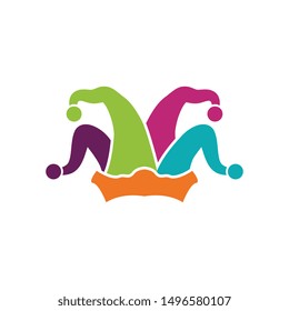 Harlequin hats stock illustration design template