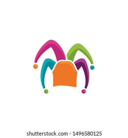 Harlequin hats stock illustration design template