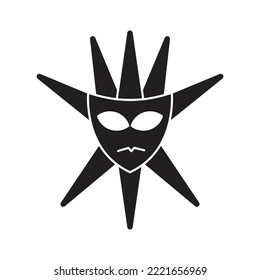 Harlequin mask icon. Mask for brazil carnival celebration icon, mask for brazil carnival celebration. vector illustration