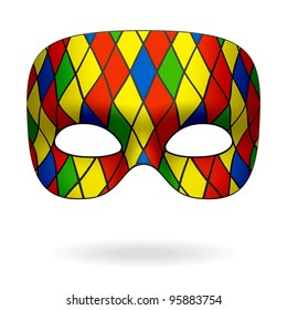 Harlequin Mask. Vector.