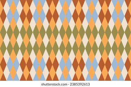 Harlequin pattern background. Harlequin diamond pattern fabric. Pastel colour tone. Print design. Graphic design. Vector pattern. Geometric shape. Fabric screen. Decorative. Ornaments. Cloth pattern.