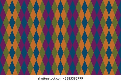 Harlequin pattern background. Harlequin diamond pattern fabric. Colourful tone. Print design. Graphic design. Vector pattern. Geometric shape. Fabric screen. Decorative. Ornaments. Cloth pattern.