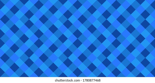 Harlequin rhombus tiles seamless pattern vector graphic design. Square shapes retro wallpaper. Rhombus geometric seamless pattern, tablecloth textile print. Decorative squares endless backdrop.