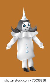harlequin sad circus actor