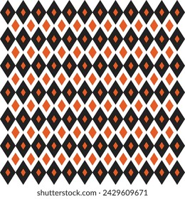 Harlequin Seamless Pattern. Rhombus Background Vector