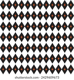 Patrón sin costuras arlequín. Vector de fondo de rombo