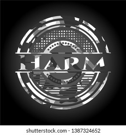 Harm  on grey camo pattern