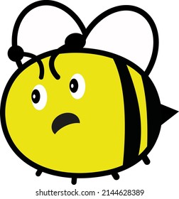 Harmful bee, illustration, vector on a white background.