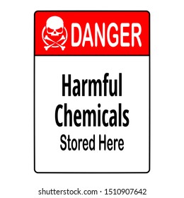 Harmful Chemicals sign. Flat style. 