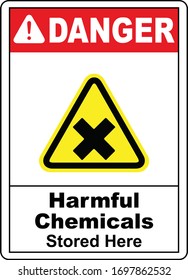 Harmful Chemicals Stored Here Sign
