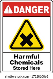 Harmful Chemicals Stored Here Sign