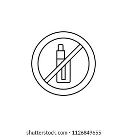 Harmful cigarette, forbidden viper, vape smoke Vector eps 10