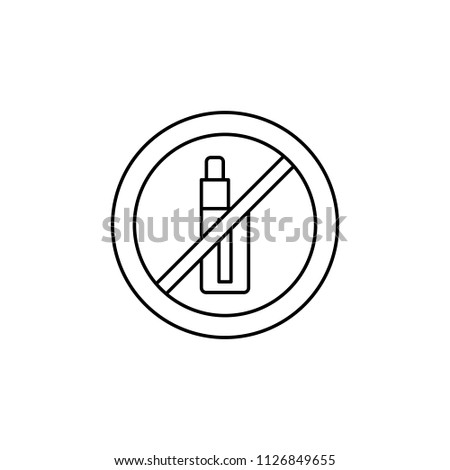 Harmful cigarette, forbidden viper, vape smoke Vector eps 10