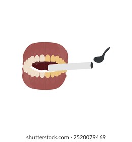 O impacto nocivo do tabagismo nos dentes: uma representação visual