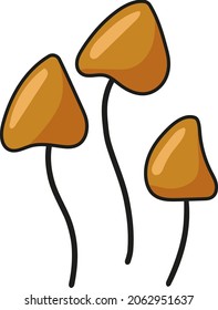 harmful mushrooms for witch green color flat style