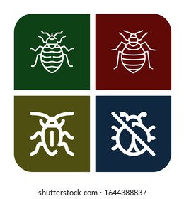 schädliche, einfache Symbole gesetzt. Enthält Symbole wie Bed Bug, Cockroach, Keine Insekten, kann für Web, Mobile und Logo verwendet werden