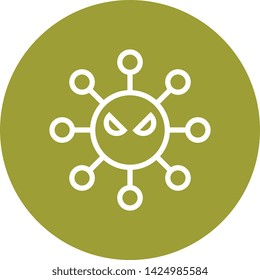 Harmful Virus Disease Outline Icon