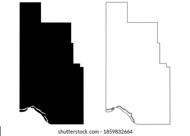 Harmon County, Oklahoma State (U.S. county, United States of America, USA, U.S., US) map vector illustration, scribble sketch Harmon map