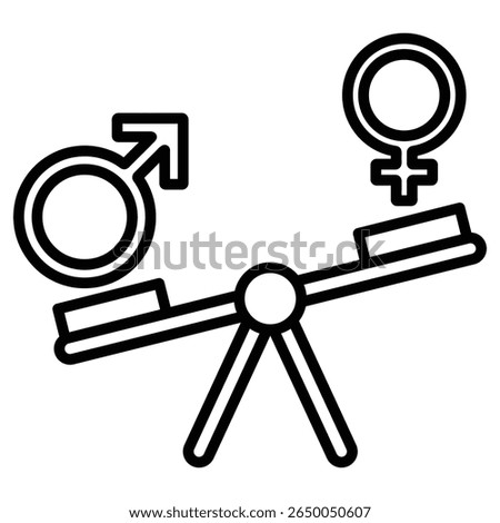 harmonal imbalance icon flat thin outline art logo