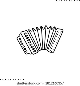 harmonic, accordion vector icon in outline