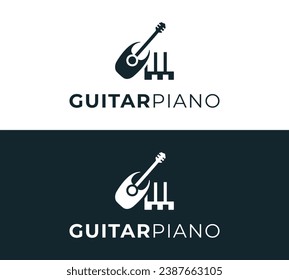 Harmonic Elegance Minimalist Guitar Logo