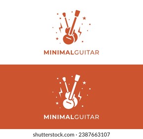 Harmonic Elegance Minimalist Guitar Logo