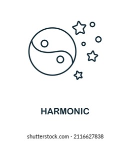 Harmonic icon. Line element from party icon collection. Linear Harmonic icon sign for web design, infographics and more.