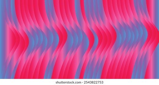 Harmonic Interplay: A Study in Contrasting Pink and Blue Waves Through Kinetic Abstraction