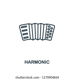 Harmonic outline icon. Simple element illustration. Harmonic icon in outline style from party icon collection. Design for mobile and web design, apps, software, print.
