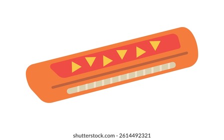 Harmonica cartoon. Vector illustration of colored harmonica icon on white isolated background, eps 10