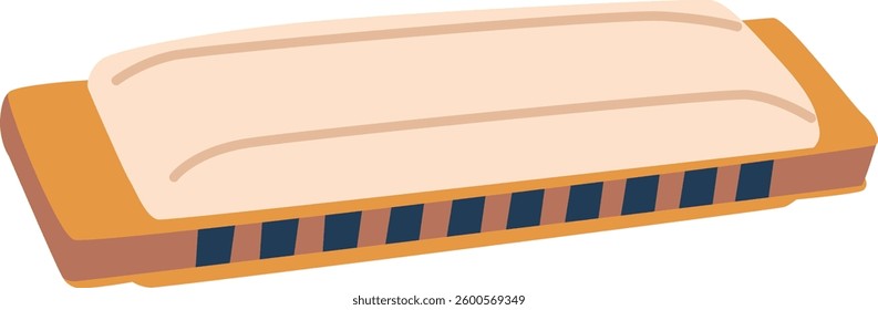 Harmonica cowboy musical tool vector illustration