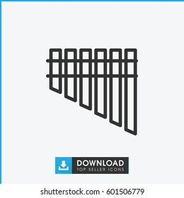 harmonica icon. simple outline harmonica vector icon. on white background.