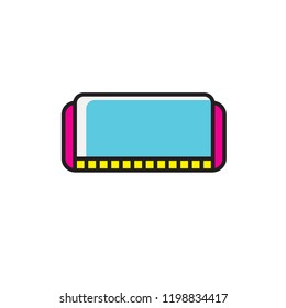 harmonica icon vector design. music icon vector. music instrument icon filled outline style