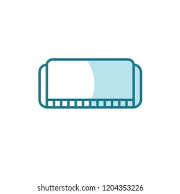 harmonica icon vector. music icon modern style
