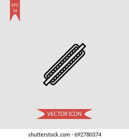 Harmonica vector icon, illustration symbol