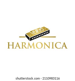 Harmonica Wind Instrument Design Logo