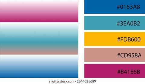 Harmonies of different colors for your designs on gradient backgrounds.
