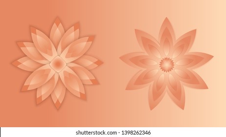 Harmonious abstract flowers for decoration. Vector illustration.