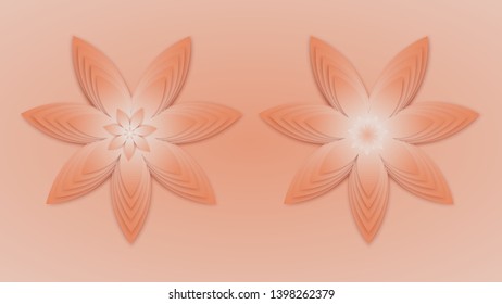 Harmonious abstract flowers for decoration. Vector illustration.