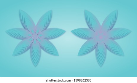 Harmonious abstract flowers for decoration. Vector illustration.