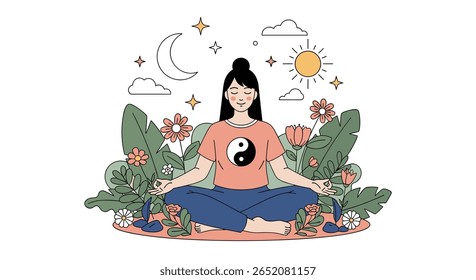 Harmonious balance achieved through daily meditation practices for inner peace and well being